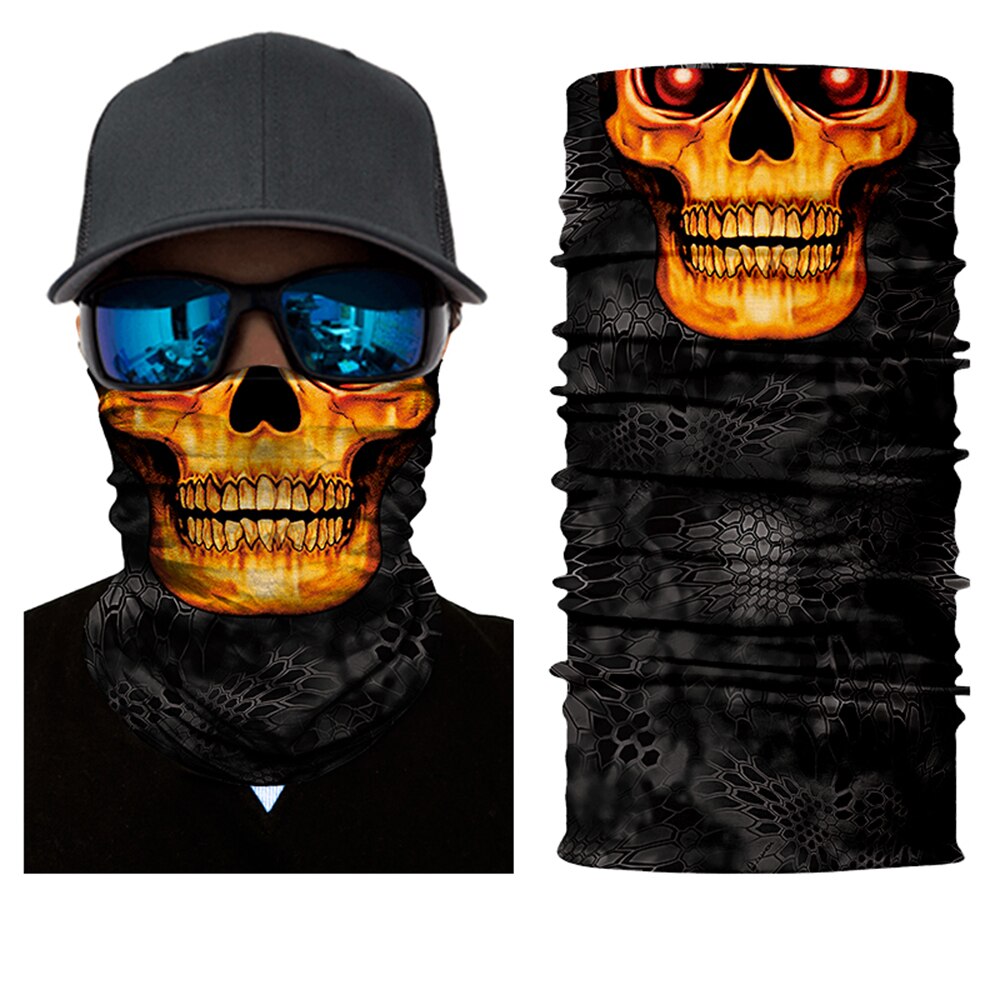 Máscara facial de pasamontañas de Motocross de JAER, gorro de secado rápido de calavera 3D para bicicleta, gorras deportivas, máscara facial lavable para motocicleta: Model 2