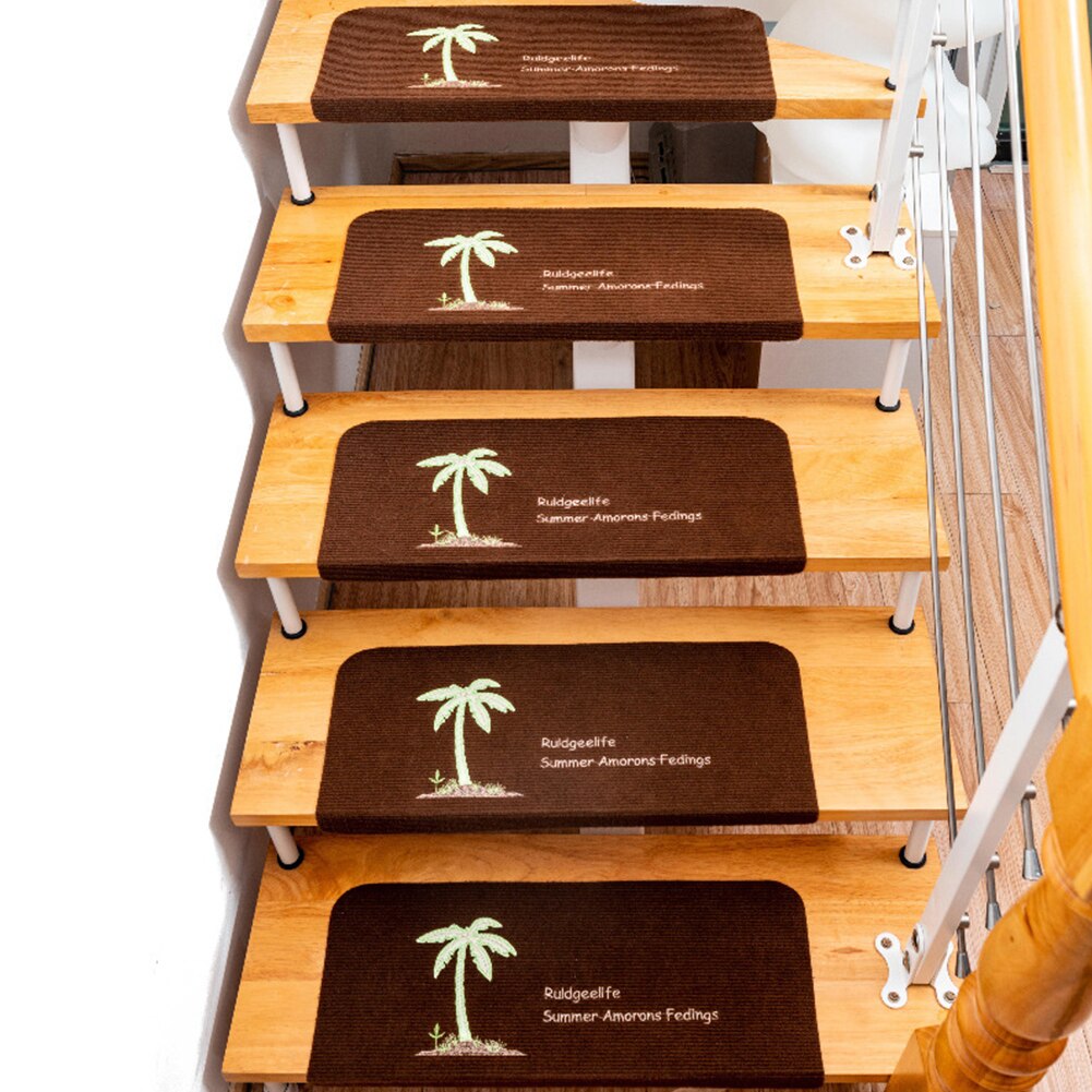 5 stücke Treppe Warme Sicherheit Für freundlicher Älteren Treppenstufe Wiederverwendbare leuchtend matt Selbst Kleber Boden Klebeband Anti Unterhose Schutz innen: Kaffee / Kokosnuss Baum