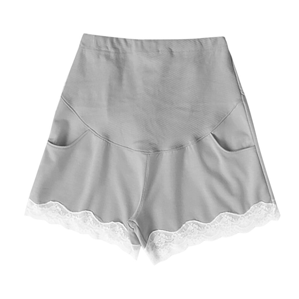 Gravidshorts sommer blonde træning løs pasform stretchy lavtaljede shorts gravid shorts bukser til gravide kvinder tøj: Grå / Xl