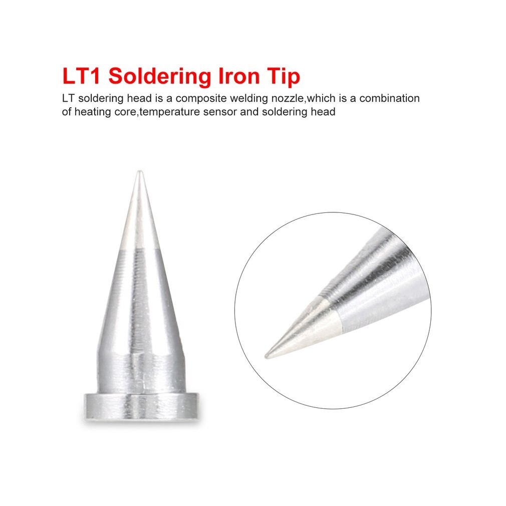 2Pcs LT Soldering Iron Tips LT1 Welding Tools LT1 Soldering Tip for Weller WSP80/WP80 Soldering Station Rapid Heating
