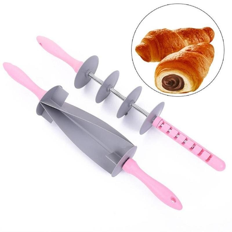 Adjustable Blade Roller Pin Croissant Cutter Multi-function Bread Slicer Set Stainless Steel Croissant Bread Dough Cutter 1PC