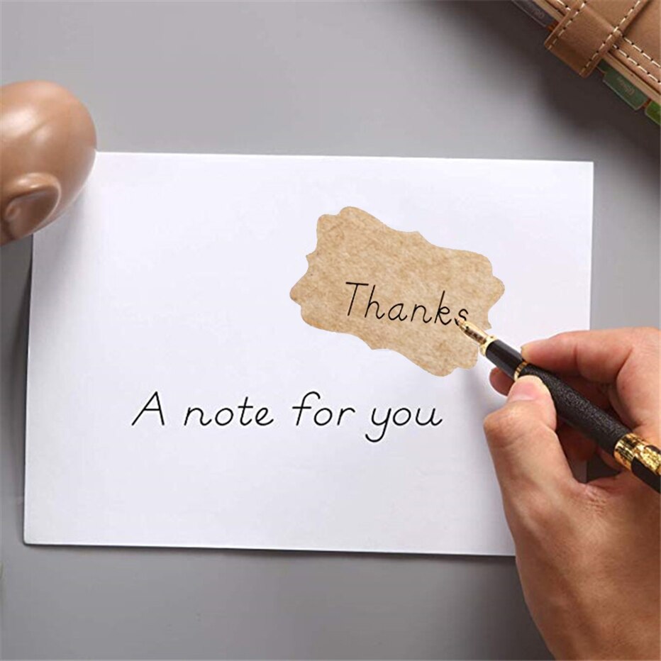 500pcs Multi-shape Adhesive Stickers Brown Labels for Mason Jar Bottles Spice Container Marker Labeling Stickers