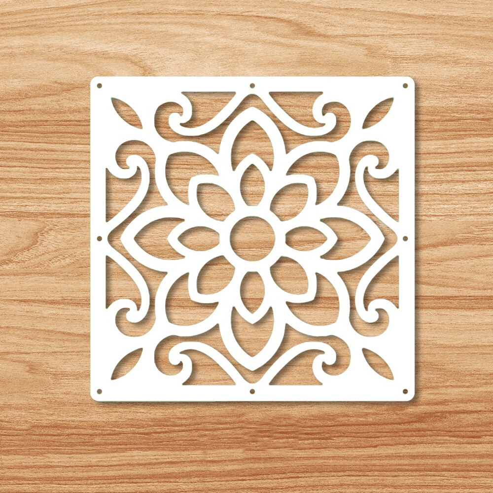 12pcs Room Divider Folding Screen Partition Room Separator Screens Wall Wooden-plastic Decorative Panel White 29X29cm: Room Divider C