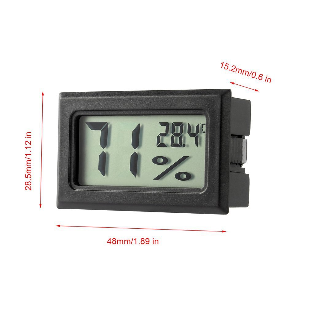 Mini Digital LCD Temperature Sensor Humidity Meter Thermometer Hygrometer Measuring Gauge White/Black