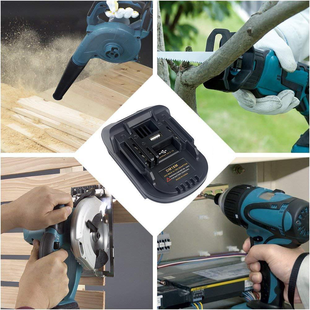 Power Tool Adapter DM18M Converter For Dewalt 18V Li-ion Battery for Makita Milwaukee Bosch Ryobi Hitache Metabo Worx Devon Tool