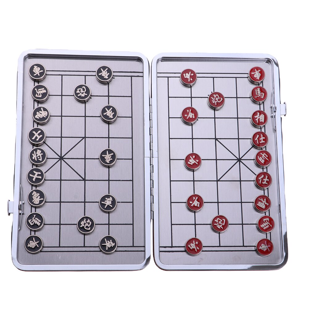 Chinese Chess Set with Board and Playing Pieces for Family Travel