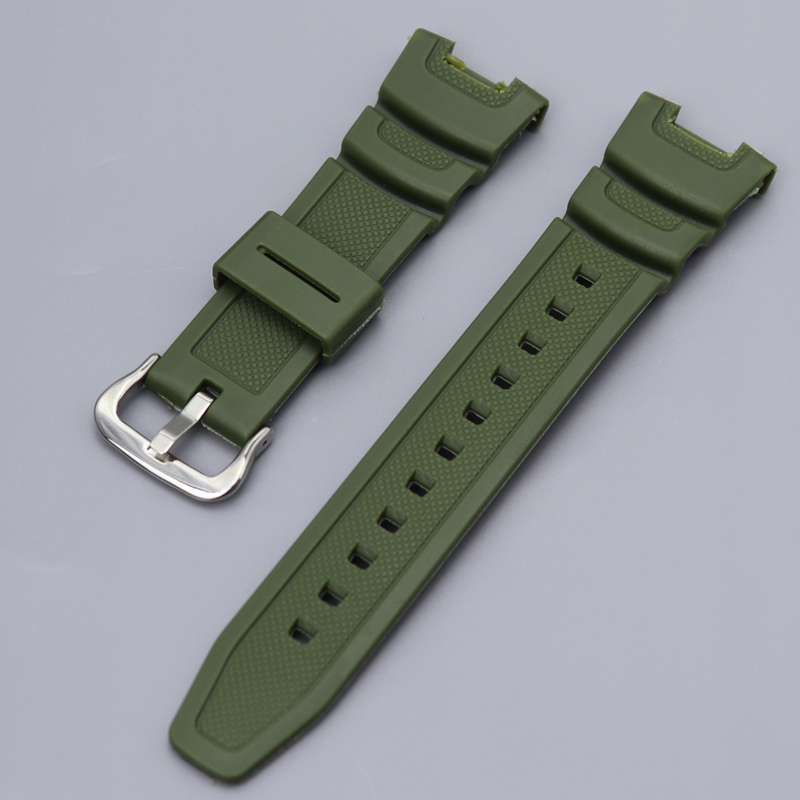 Für Casio SGW100 Harz Armbinde Geeignet SGW-100 Männer Gummi Wasserdichte Sport Gurt Ersatz Armbinde Uhr Zubehör: Schwarz grau