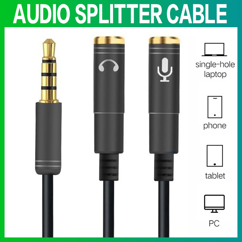 2 en 1 3.5mm prise casque Audio stéréo mâle à femelle casque écouteur micro Y séparateur câble adaptateur connecteur pour téléphone portable