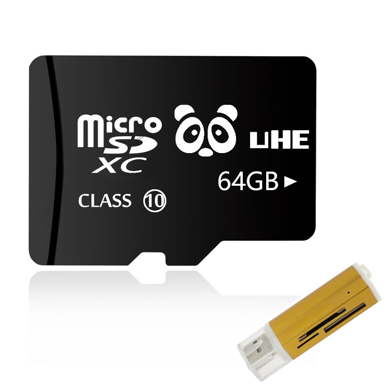 Memory card 64g micro  sd 32g flash tf carte 16gb microsd 8gb flash memory stick med kortlæser: 64gb