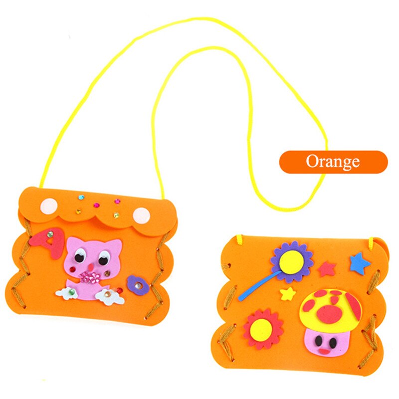 paquete de Material hecho a mano DIY para niños, billetera creativa para guardería, bolsa de costura, juguetes, rompecabezas educativo para bebés, juguetes intelectuales