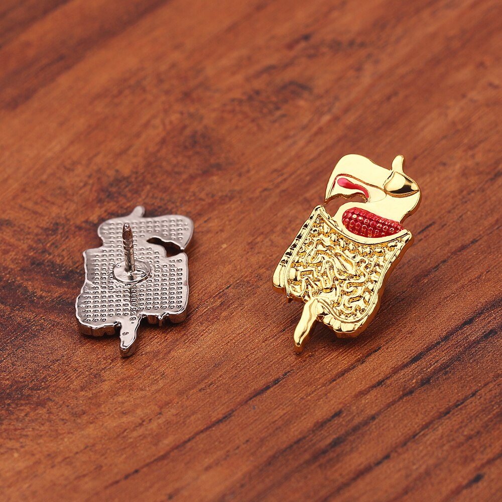 Intestino Risvolto Spille Spille in Metallo punk Dei Monili Delle Donne del Regalo dell'oro Del Nastro Medico Infermiere Dello Smalto Spilla Spilli