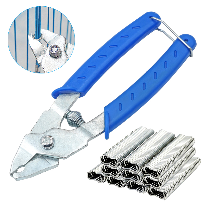 Installazione del morsetto per gabbia per uccelli di pollo pinze per unghie M scarso pinze per gabbie in rete metallica di ferro per animali strumenti per l'installazione della gabbia per conigli: Rosso