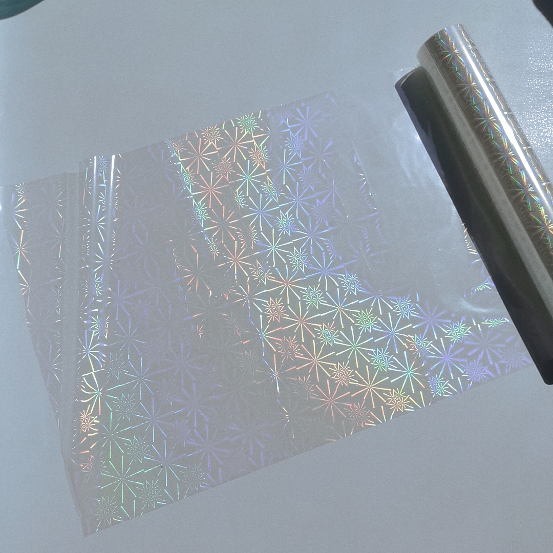Broken Glasses Holographic Plain Transparent Stamping Foil On Paper or Plastic (21cm)8.4&quot; X 120m/Lot DIY Package Box