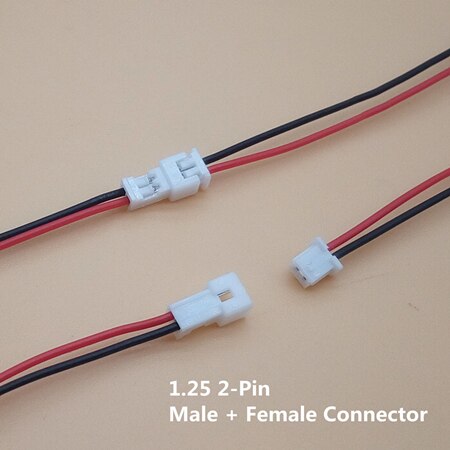 20 Sets/Lot Connector Micro JST 1.25MM 2-Pin/3-Pin/4-Pin Male&Female Connector Plug with Wires Cables LED Strip Connectors: 2P Male Female