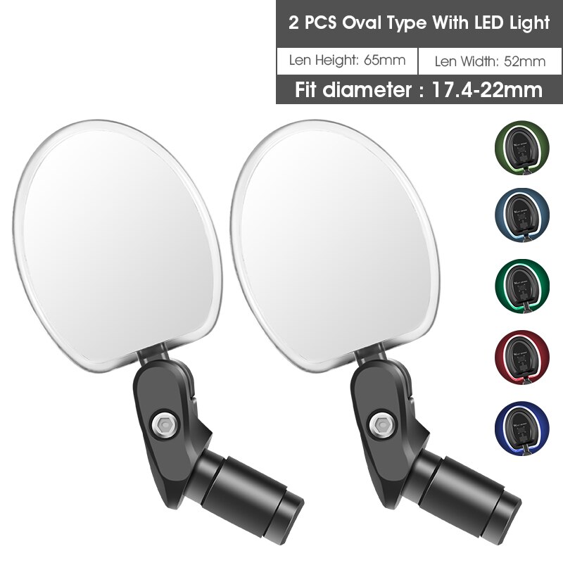 WEST BIKING – rétroviseur de vélo LED rotatif à 36... – Grandado WEST BIKING – rétroviseur de vélo LED rotatif à 36... – Grandado