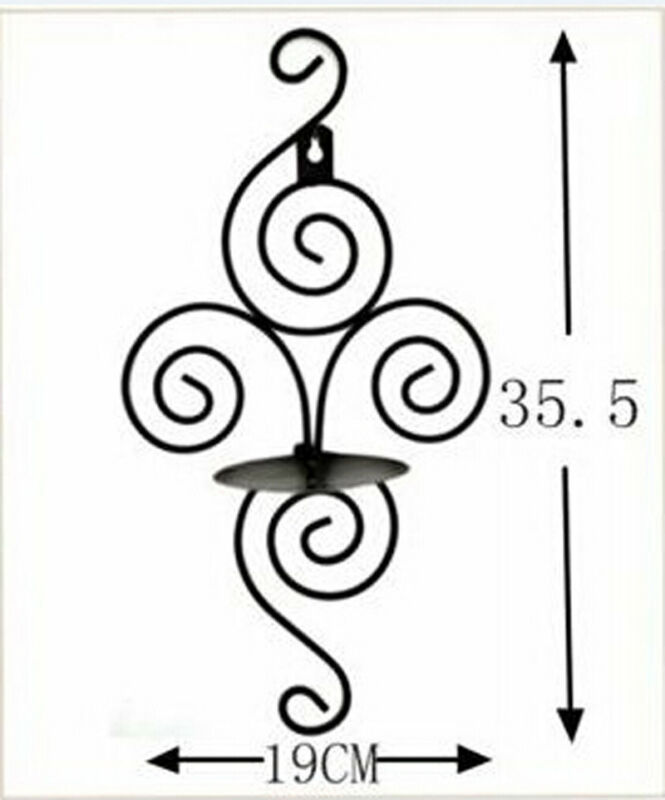 2 STUKS Ijzer Metalen Kandelaar Muur Kandelaar Ornament Blaker Theelichtje Bruiloft Home Decor