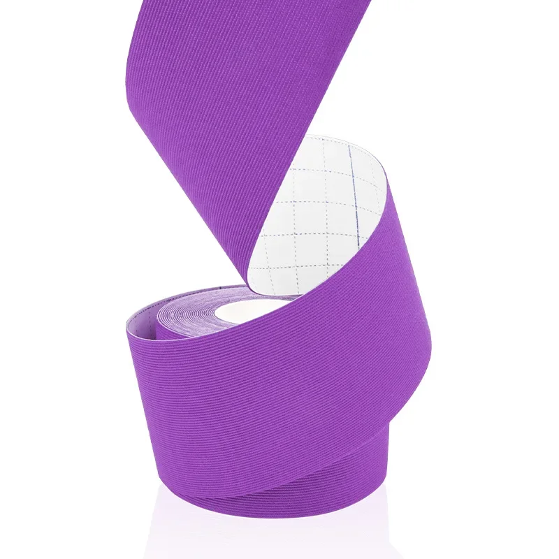 Nastro elastico anallergico in fibra sintetica kinesiologia supporto sportivo impermeabile per ginocchio muscolo polso spalla terapeutico: Grigio chiaro