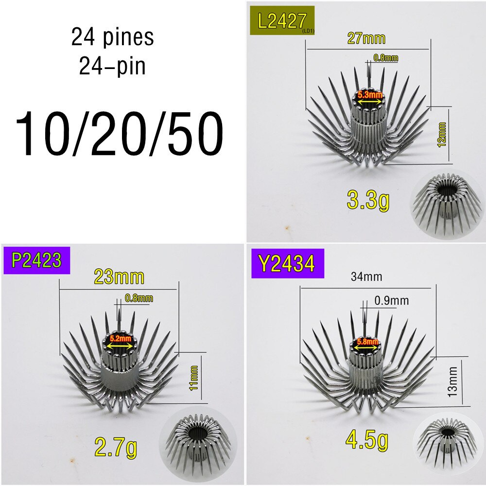 24 pin gancho calamar 10 Uds 20 piezas Uds 50 Uds alambre de acero inoxidable Alambre de gran cebo accesorios gran sepias pulpos atraer herramienta para pesca de mar DIY