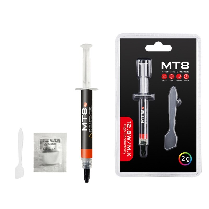 Coolmoon MT8 Thermal Conductive Grease Desktop Computer CPU Graphics Card High Thermal Conductivity Insulation Paste: 2g