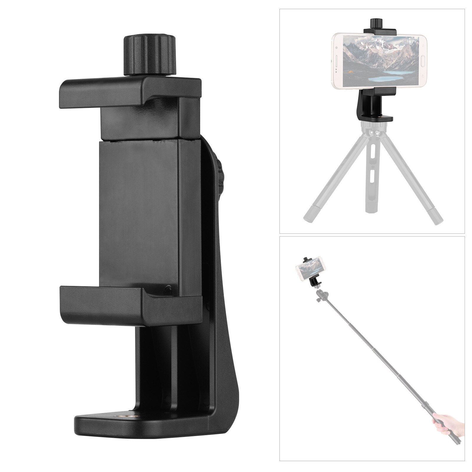 Verstelbare Telefoon Clip + Bt Remote Shutter Set Statief Mount Adapter Voor Monopod Selfie Stick Voor Android 4.2.2 Ios 6.0 of Nieuwer