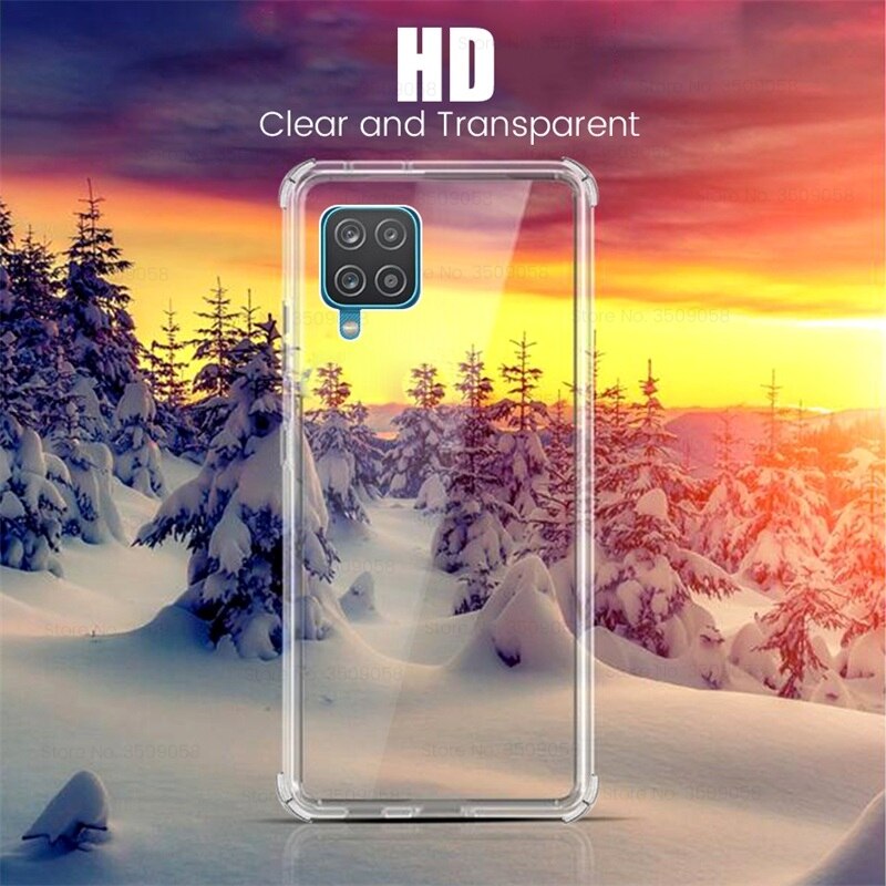 Funda transparente de silicona a prueba de golpes para móvil, funda de airbag suave para samsung galaxy a52 a72 a12 a02 a02s a 02 02 s 12