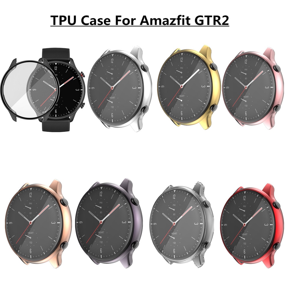 Tpu macio caso capa para amazfit gtr 2 assista protetor completo borda quadro escudo proteger pára-choques para xiaomi huami amazfit gtr2 assista