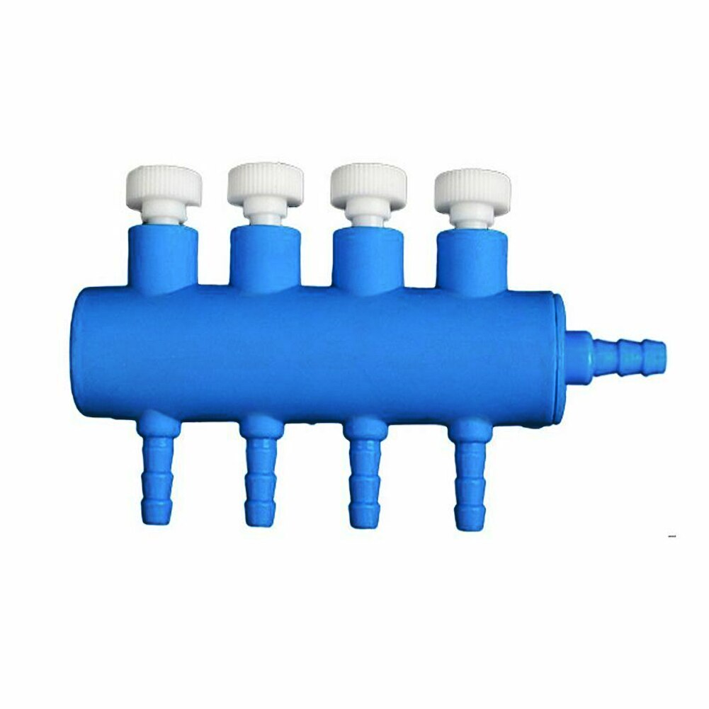 2 3 4 5 6 Way Luchtpomp Accessoires Hendel Aquarium Controle Aquarium Outlet Air Flow Distributeur Schakelaar Zuurstof buis Nuttig: 4 Ways