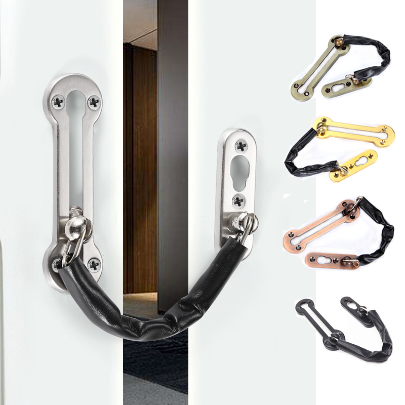 2Pcs Stainless Steel 201 Security Guard Chain Slide Bolt Locks Safety Door Chain Guard Cabinet Latch Anti-theft Door Hardware