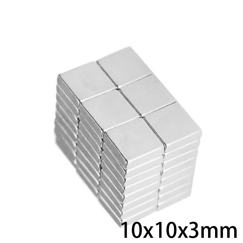 10 ~ 200Pcs 10X10X3 Mm Quadrate Krachtige Magneten 10X10Mm Neodymium Magnetische N35 10X10X3 Mm Blok Sterke Magneet 10*10*3 Mm