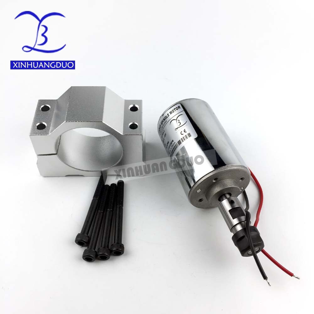 Engraving machine DC spindle ER11 200W high speed spindle rush air cooled PCB spindle motor and bracket 1set