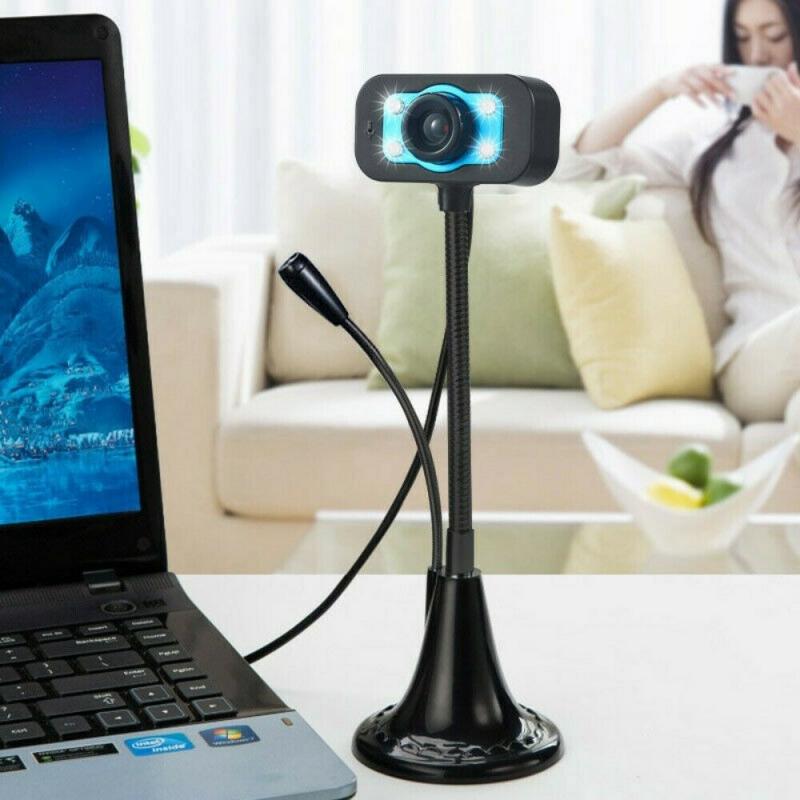 Webcam HD de , caméra USB avec Microphone intégré, pour enseigner en direct, 1 pièce