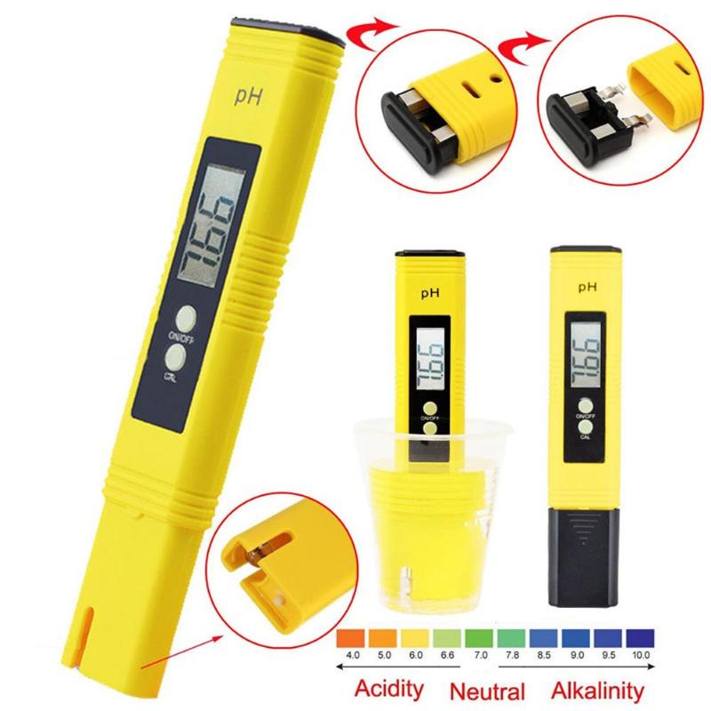 Pluma de Medidor de PH Digital LCD portátil de la precisión del probador 0,1, medidor de calibración automático para agua, vino, orina, piscina y Acuario
