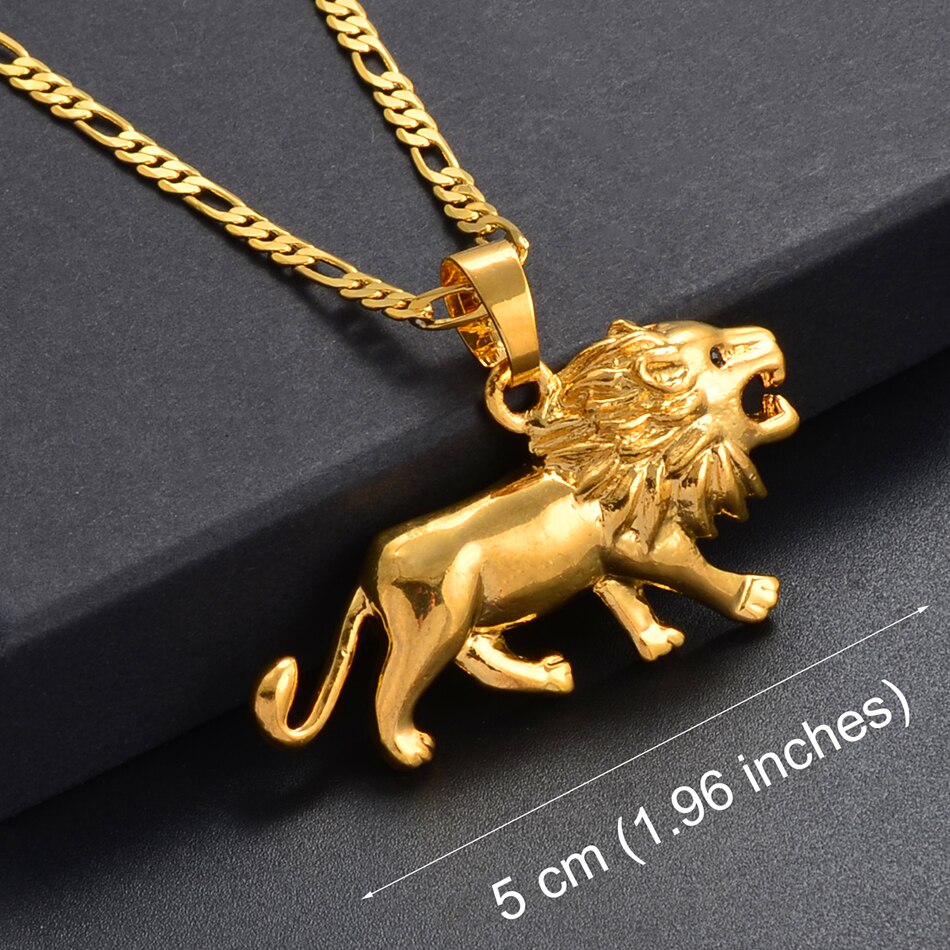 Anniyo Albanischen Adler Anhänger Halsketten Frauen Männer Charm Lion Schildkröte Schmuck Afrikanische Halskette hip hop Zubehör #232406: G / 45cm