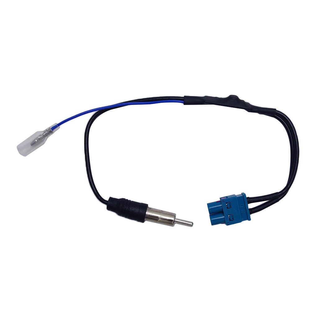 Dual Twin Male Fakra to DIN Male AM/FM Radio Antenna Adapter