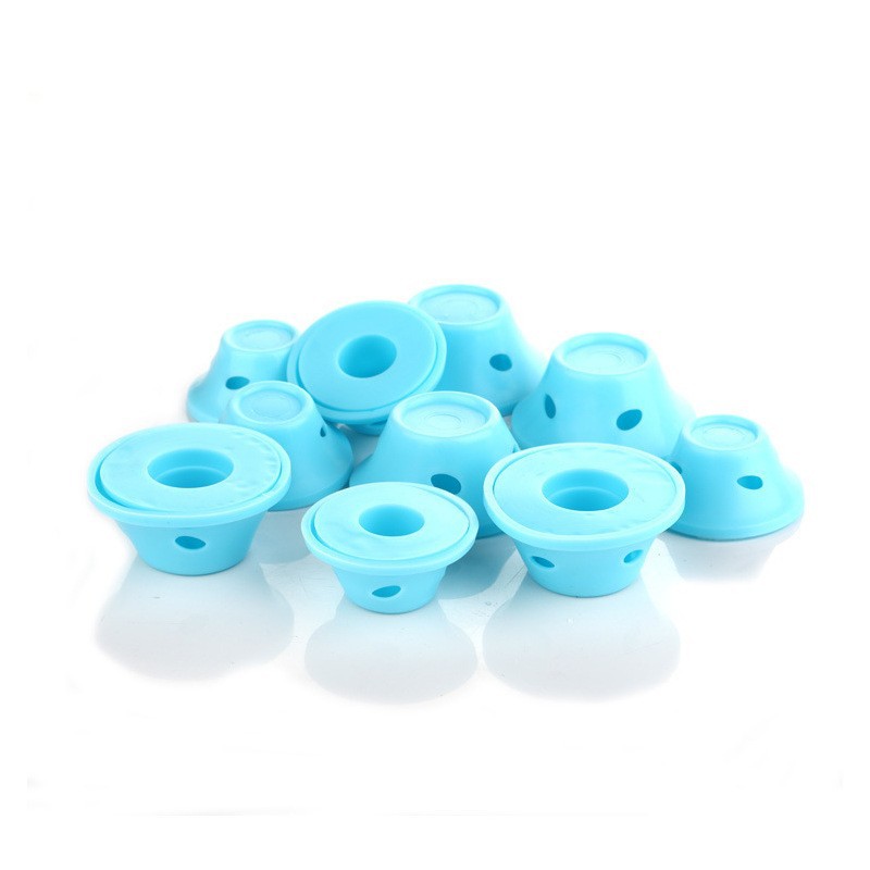 2/10/20/40 stücke Gummi Lockenwickler Silikon Heatless Lockenwickler Für Frauen Friseur Salon Lockenwickler DIY Haar Styling Werkzeuge: Silber