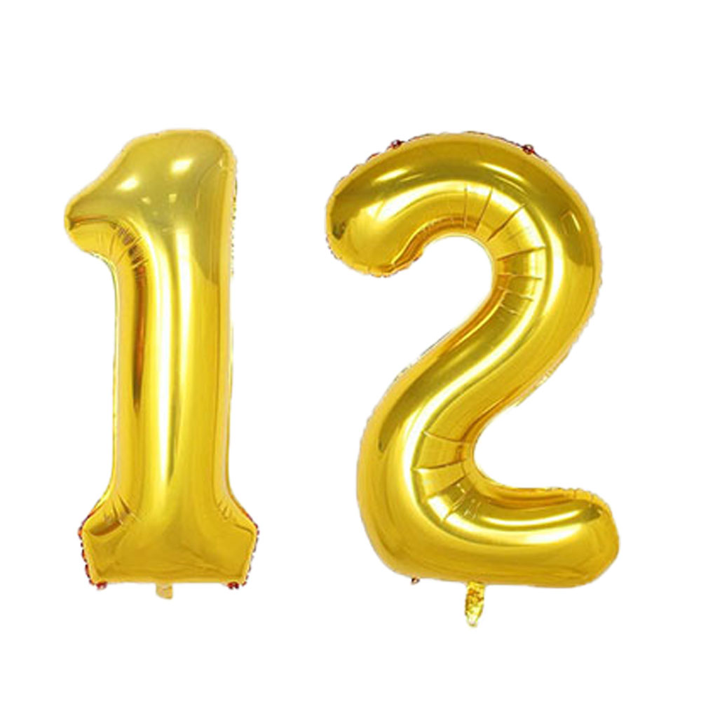 40 pulgadas 10 11 12 13 14 15 16 17 18 19 Globo Oro rosa Plata 10.o 11.o 12 13 14o 15o Decoración de de cumpleaños Globos