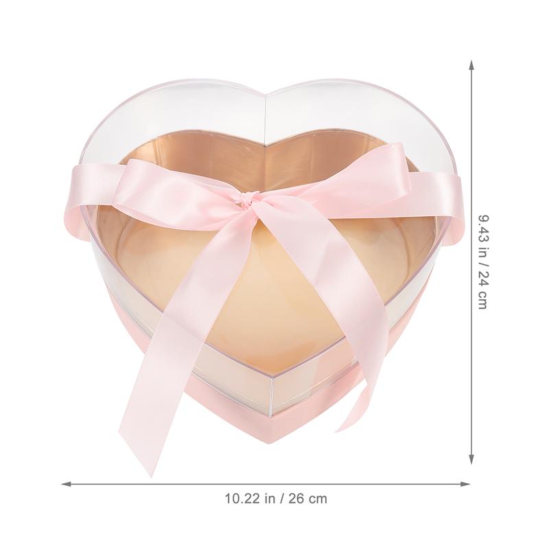 Flower Box Heart Shaped Flower Packing Box Acrylic Flower Box Heart Shaped Packing Box Flower Arrangement Container