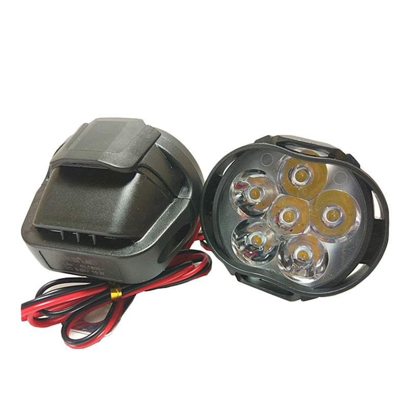 Universele Motorfiets Led Koplamp Lamp Super Heldere 900Lm Scooters Fog Spotlight 6500K Wit Werken Spot Light 12-80V Lichten