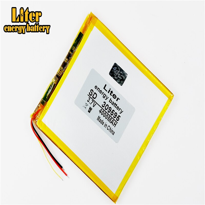 3 Lijn Li-Ion Batterij Voor Tablet Pc 7 Inch 8 Inch 9Inch Tablet Batterij Innerlijke 309595 3.7V 4000mah