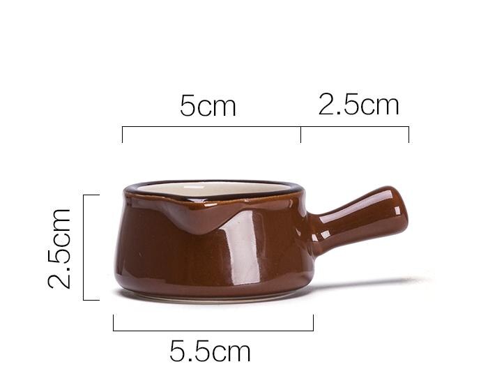 Jarra cerámica para leche japonesa, jarra de condimentos, suministros de cocina casera, vajilla, utensilios de condimentos: H