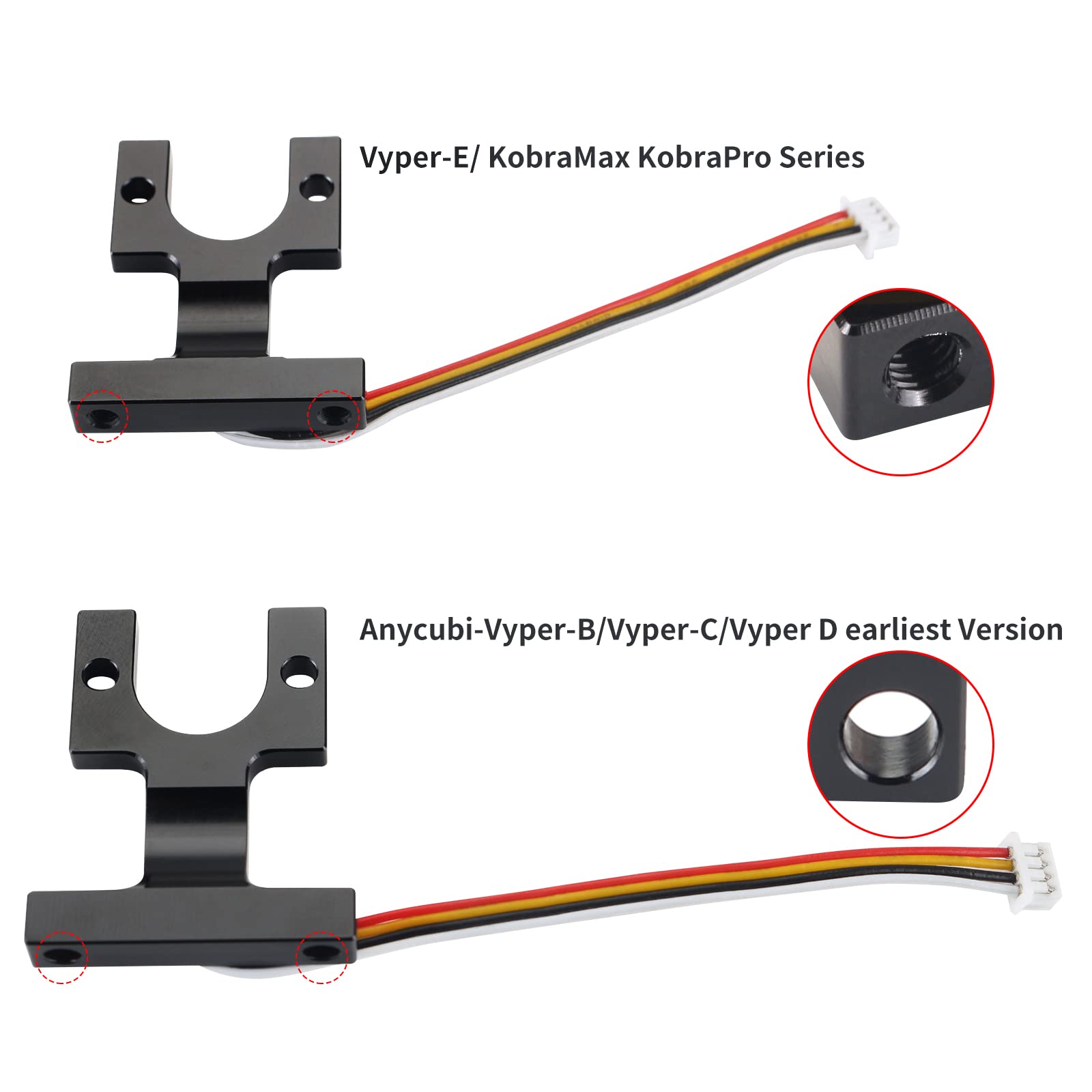 Toaiot Hotend-Kit de bloques de montaje, Sensor de estensómetro, piezas de repuesto, nivelación automática para piezas de impresora 3D Anycubi Vyperr, reemplazo