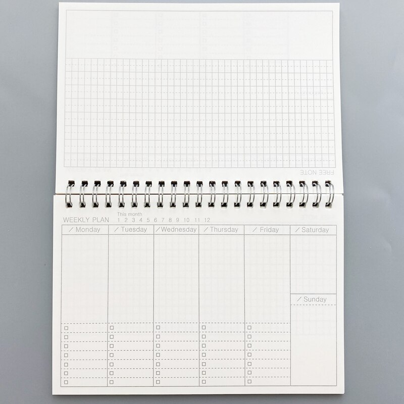 Cuadernos para Agendas, agenda semanal, organizador espiral Libretas A5, libros de notas, agenda mensual de papel Kraft, Filofa: Kraft Weekly Plan