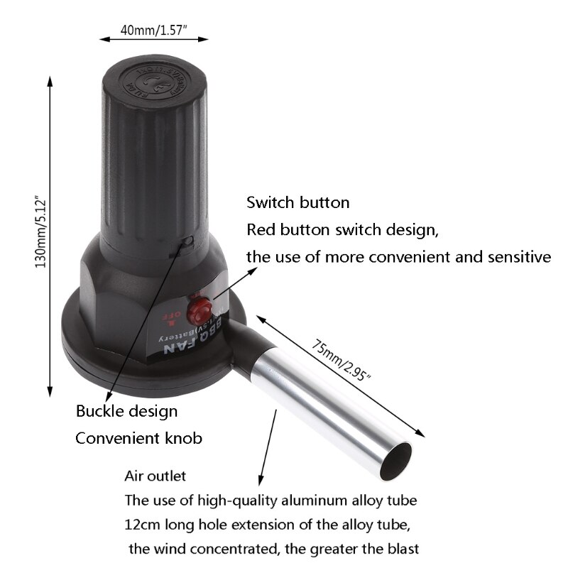 Outdoor barbecue essentiële Elektriciteit BBQ Picknick Barbecue Ventilator Air Blower