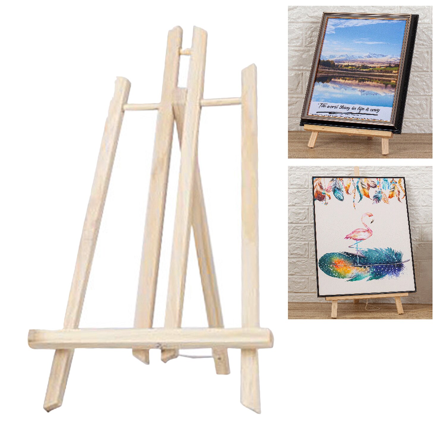 Træ staffeli hyldeholder stativ til kunstner maleri skitsering gør-det-selv kunst fotokort, der viser maleri forsyninger 40cm