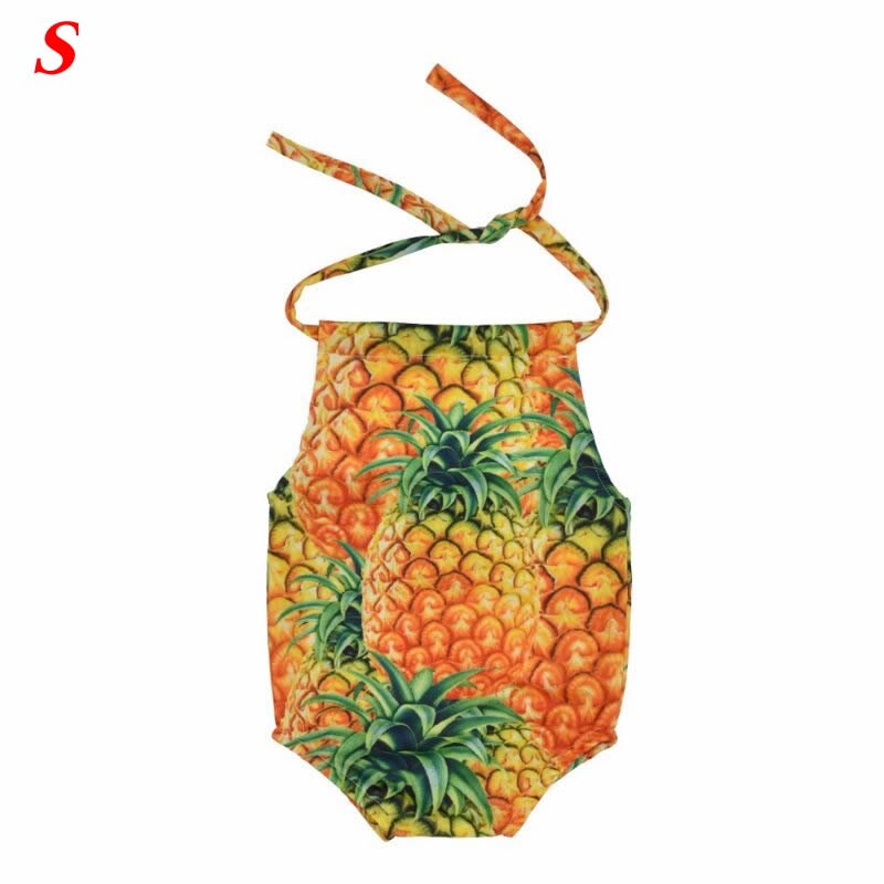 Newborn Kids Baby Girls Swimsuit Bikini Bathing Suit Sleeveless Cute Pineapple Swimsuit Swimwear Bathing Beachwear 1-5Y: S