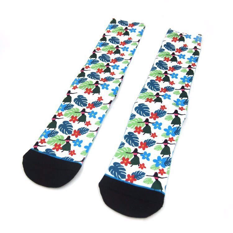 Style 360 Printing Boneless Socks Head Thick Outdoor Sports Skateboard Socks (1 Pair): Beige