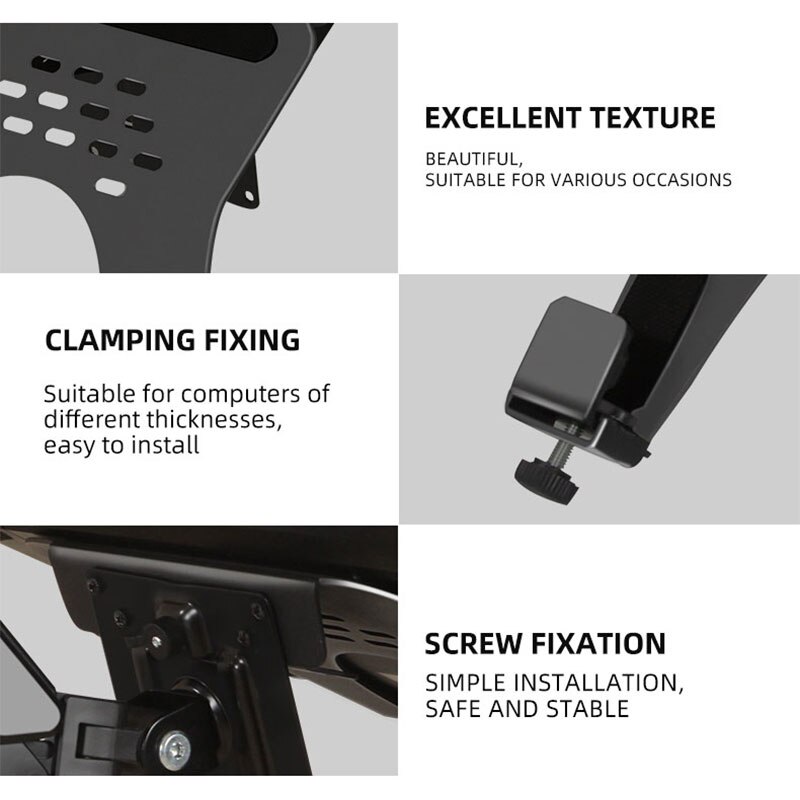 Monitor Holder 10-16" Laptop Tray Holder Computer Support Base Notebook Stand (Only The Tray Without Arms) Load 4.5kg VESA XY360
