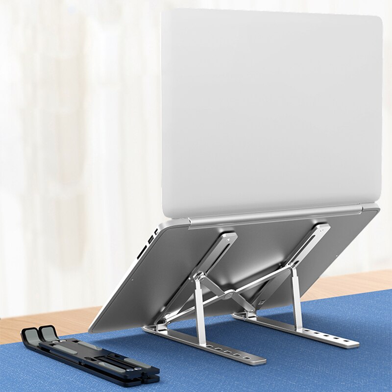 Portable Laptop Stand Verstelbare Voor Macbook Computer Tablet Opvouwbare Notebook Stand Cooling Pad Aluminium Houder