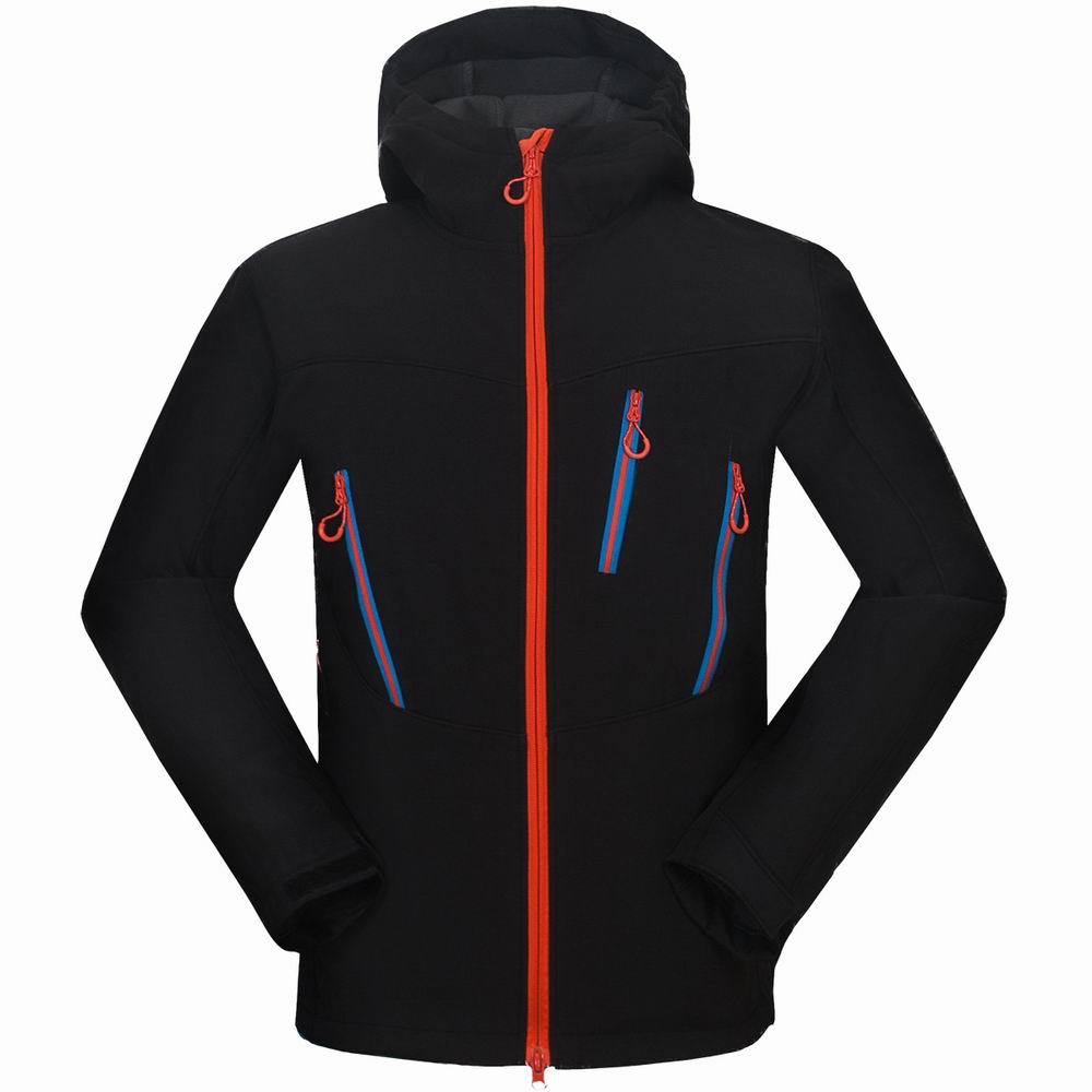 Soft shell jacket men Outdoor windproof waterproof Hiking jacket thermal fleece Lined Softshell coat Mountaineering clothes