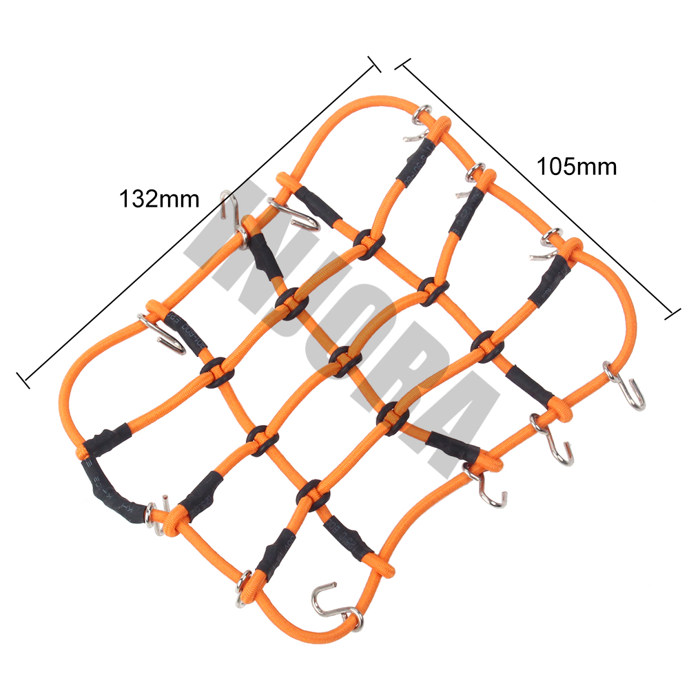 INJORA 6 Farben 132*105mm Elastische Gepäck Netz für RC Felsen Raupe axial SCX10 D90 RC Auto Zubehör